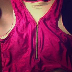 Albion zip-front bikini top